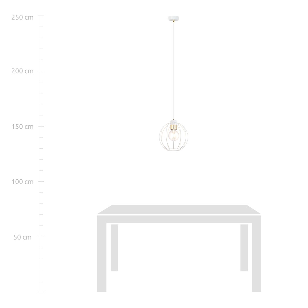 Lampa wisząca GINO Biały/Złoty 1223/1 - 1223/1