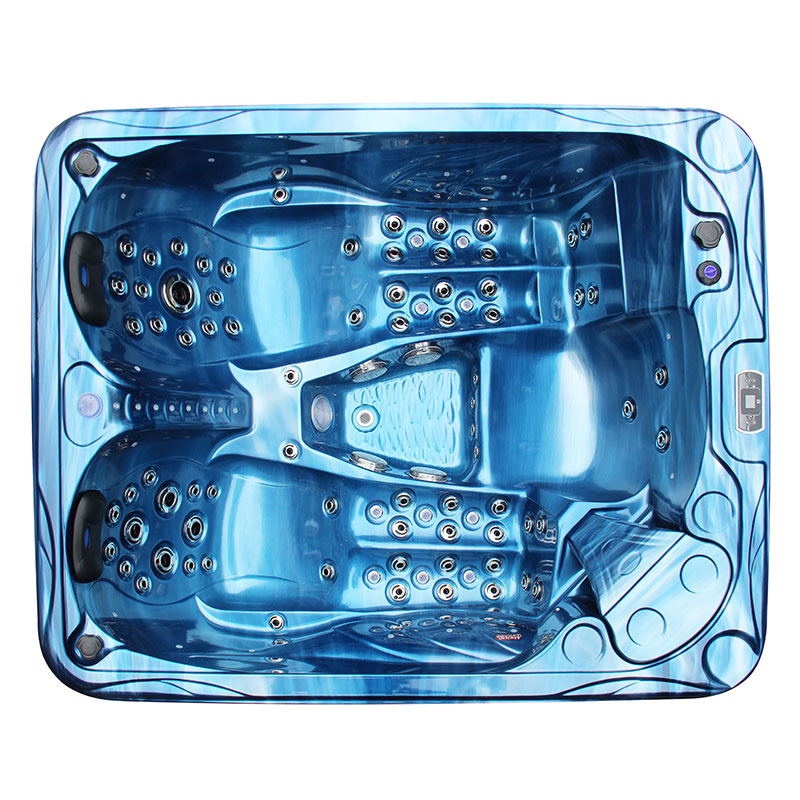 Jacuzzi ogrodowe 3-os. z hydromasażem SPA-705 210x170 cm niebieski/antracyt - HS_SPA705-3303