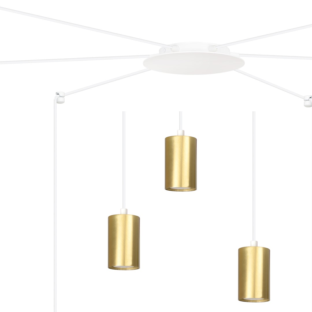 Lampa wisząca TRAKER Biały/Złoty 527/6 - 527/6