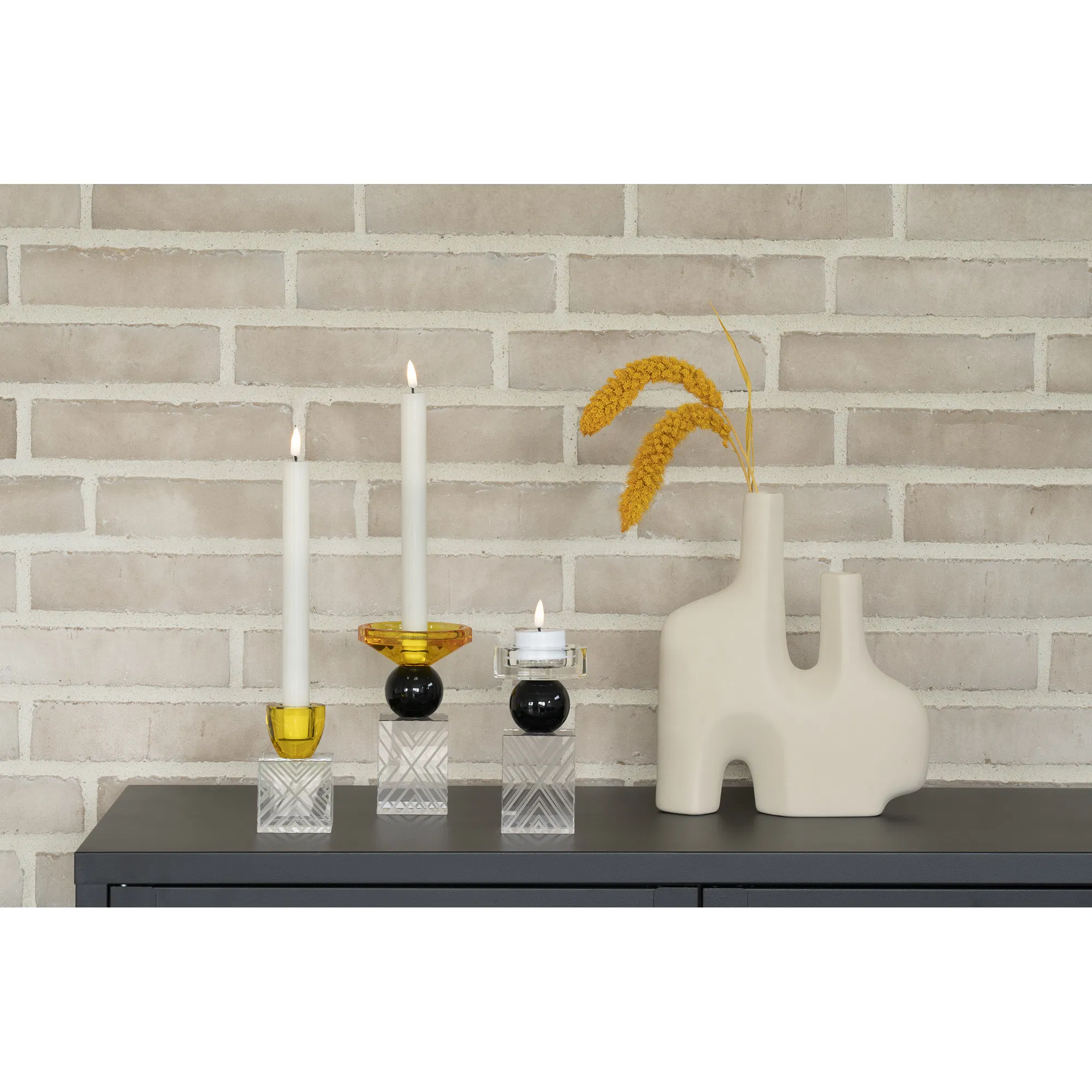 Wazon ceramiczny VASE 23x8x27 cm piaskowy - 4441700