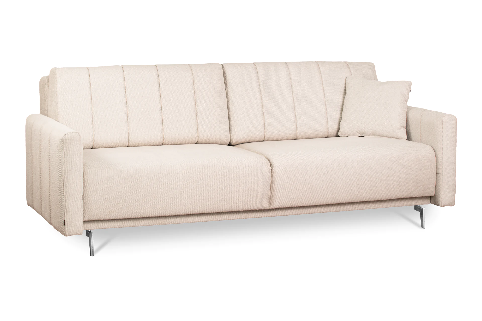 Sofa rozkładana 3-osobowa PEJA z funkcją spania 221 cm kremowa