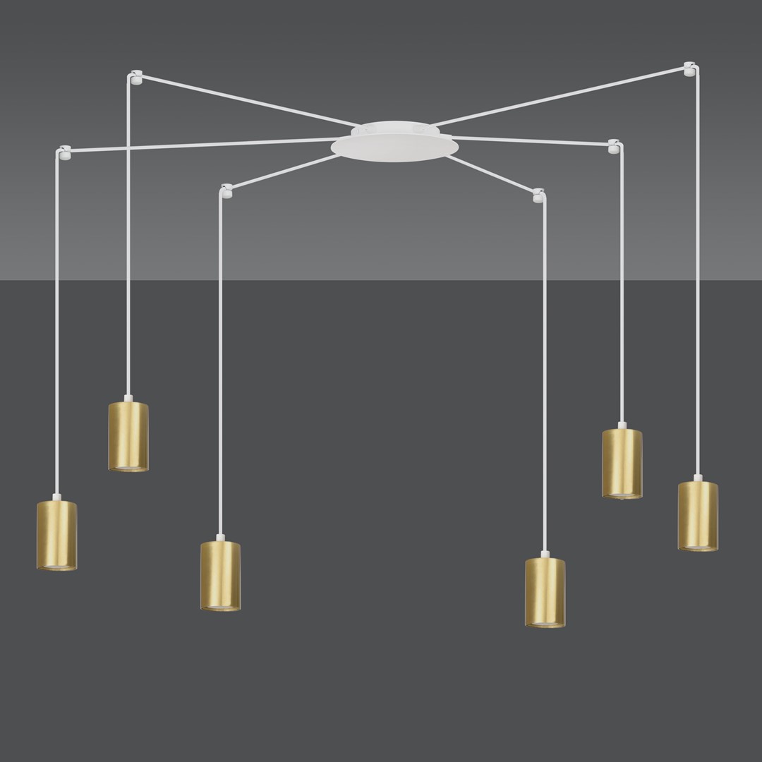 Lampa wisząca TRAKER Biały/Złoty 527/6 - 527/6