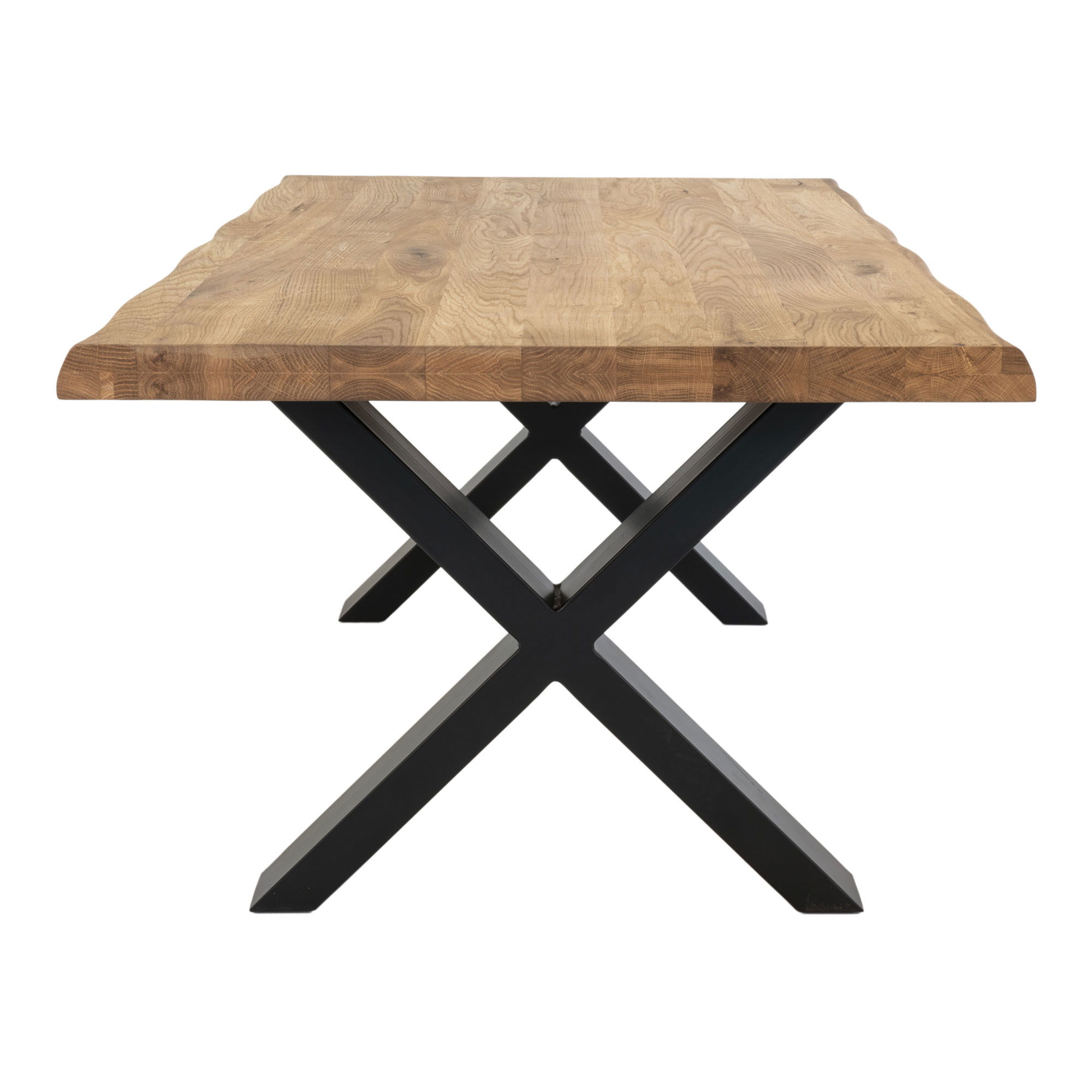 Stolik kawowy TOULON 2 - dąb naturalny, czarny 70x120 cm - 2101570