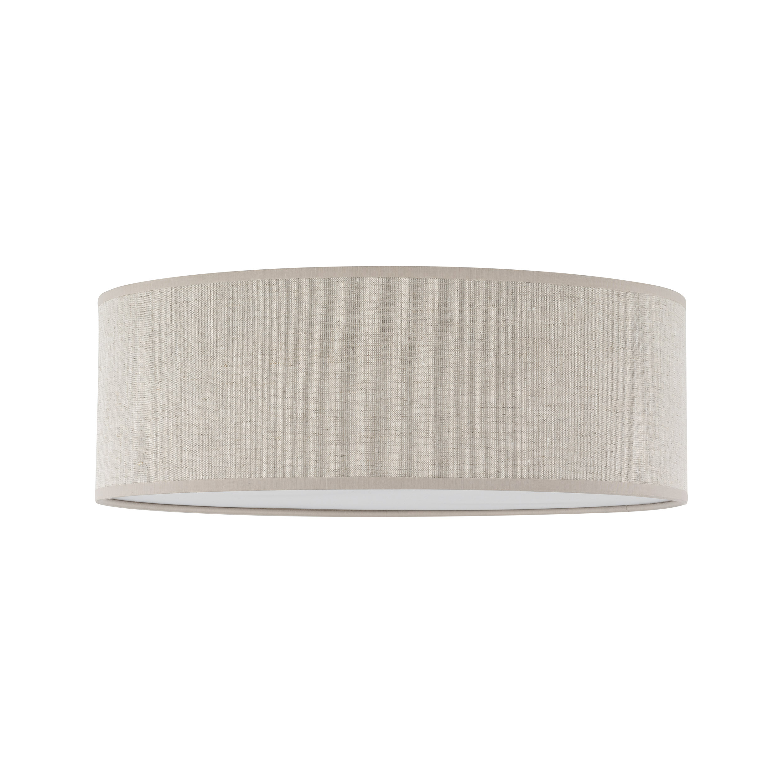 Lampa sufitowa NICOLA brązowa z białym kloszem okrągła 38x14cm - TK_10199