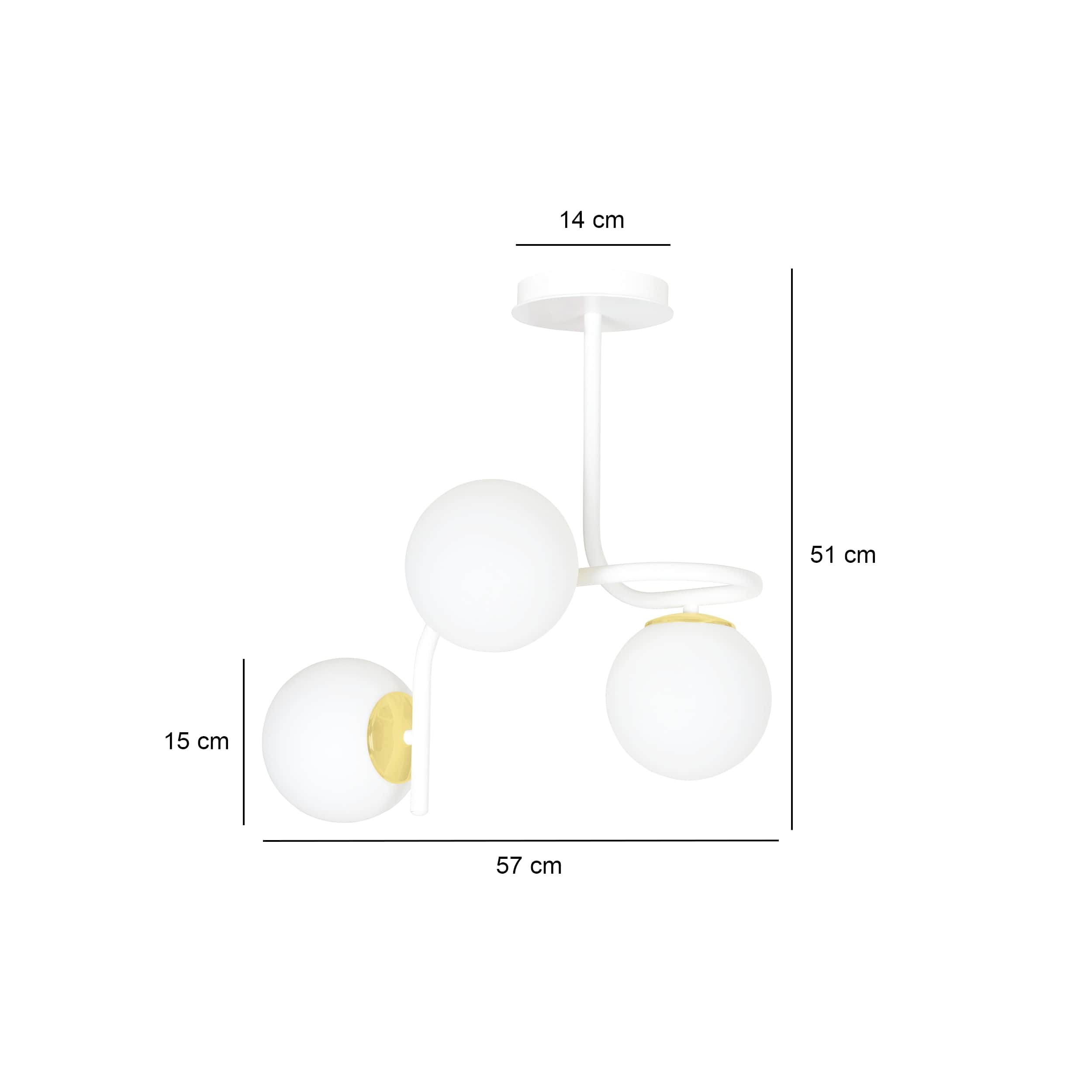 Lampa sufitowa RAGNAR Biały/Złoty 1033/3 - 1033/3