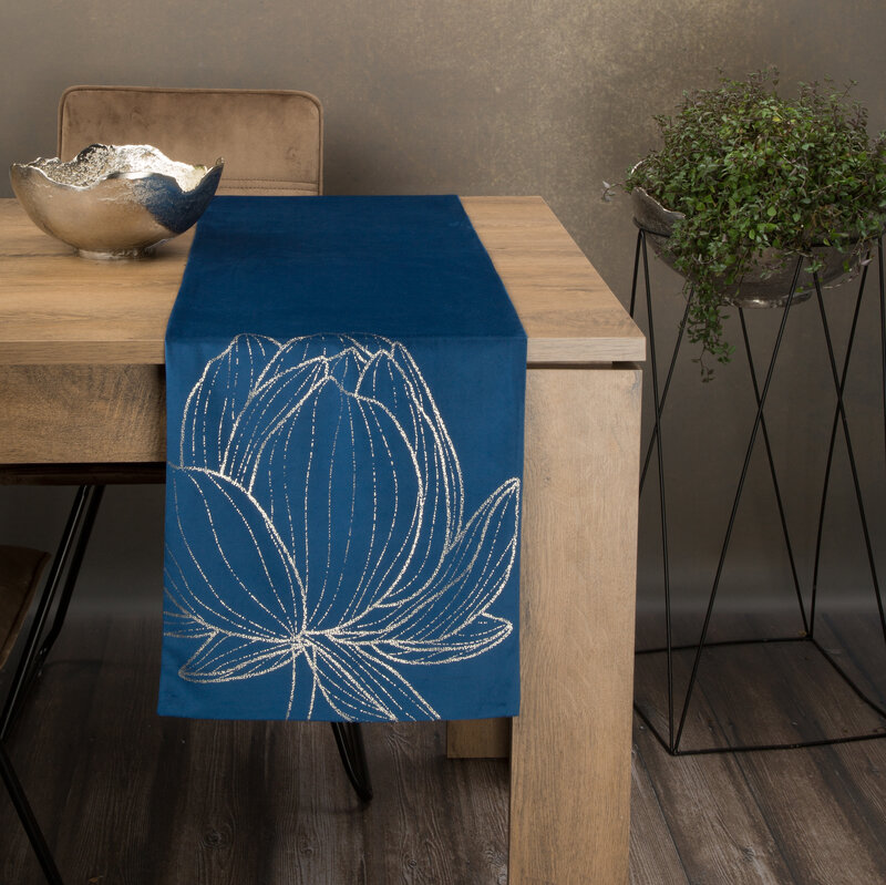 OBRUS BLINK 12 35 X 220 CM GRANATOWY - EU_389611