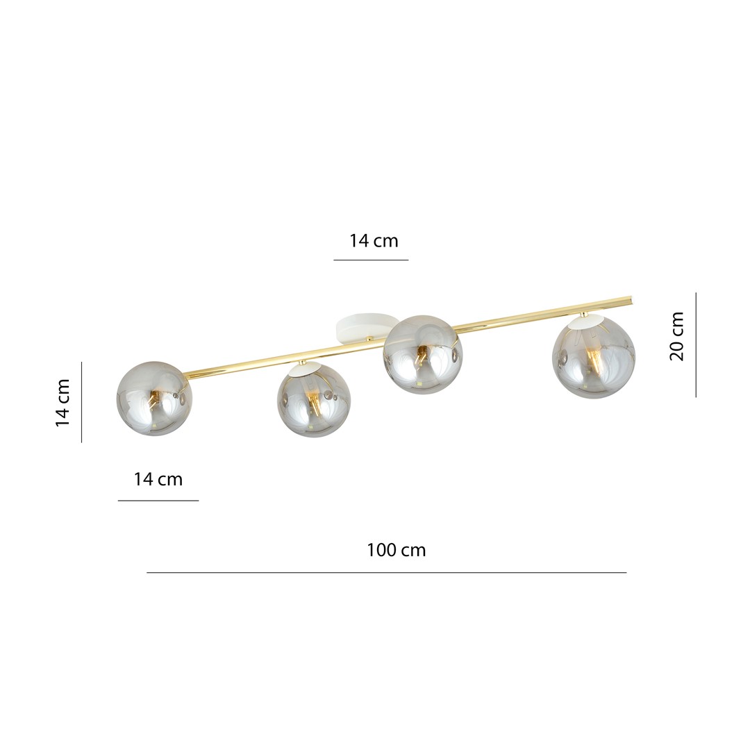 Lampa sufitowa SPLENDI Biały,Złoty 1247/4 - 1247/4
