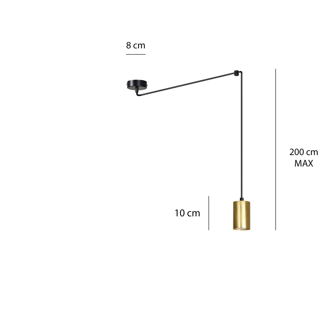 Lampa wisząca TRAKER Czarny/Złoty 526/1 - 526/1