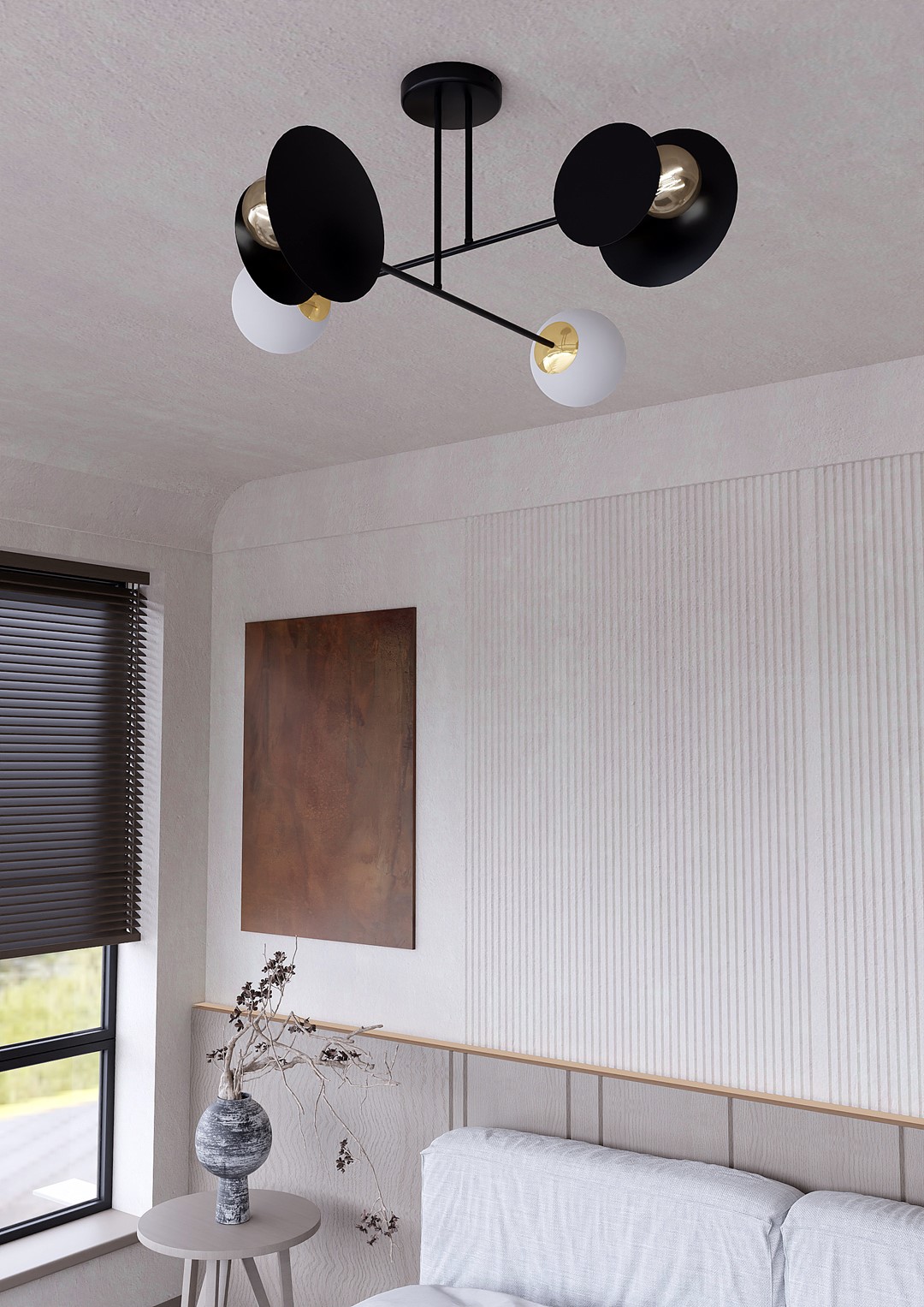 Lampa sufitowa MINERVA Czarny 612/4 - 612/4