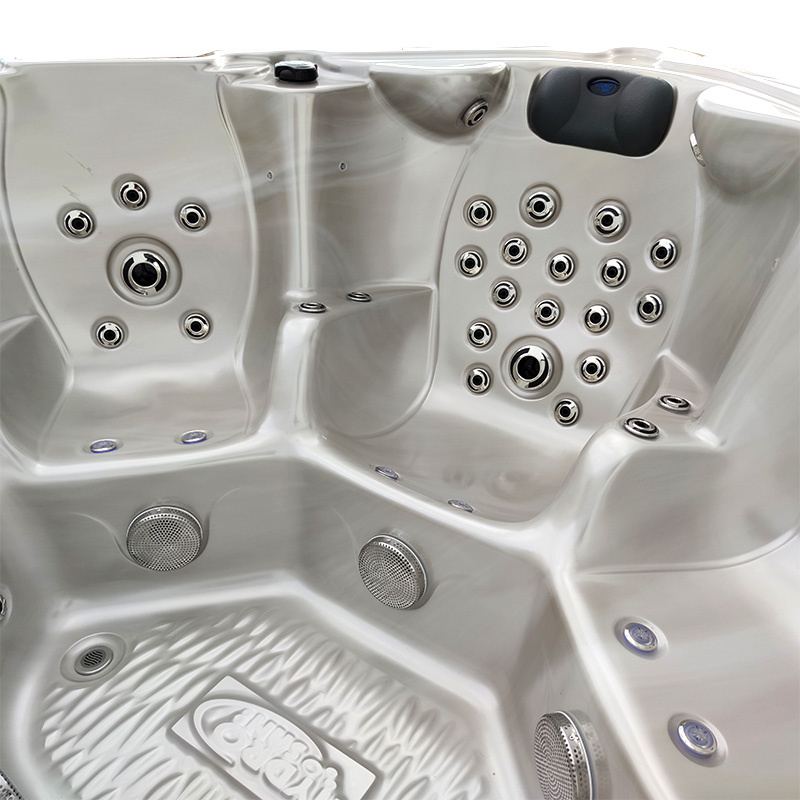 Jacuzzi ogrodowe 5-os. z hydromasażem SPA-702 230x230 cm cappuccino/brązowy - HS_SPA702-2280