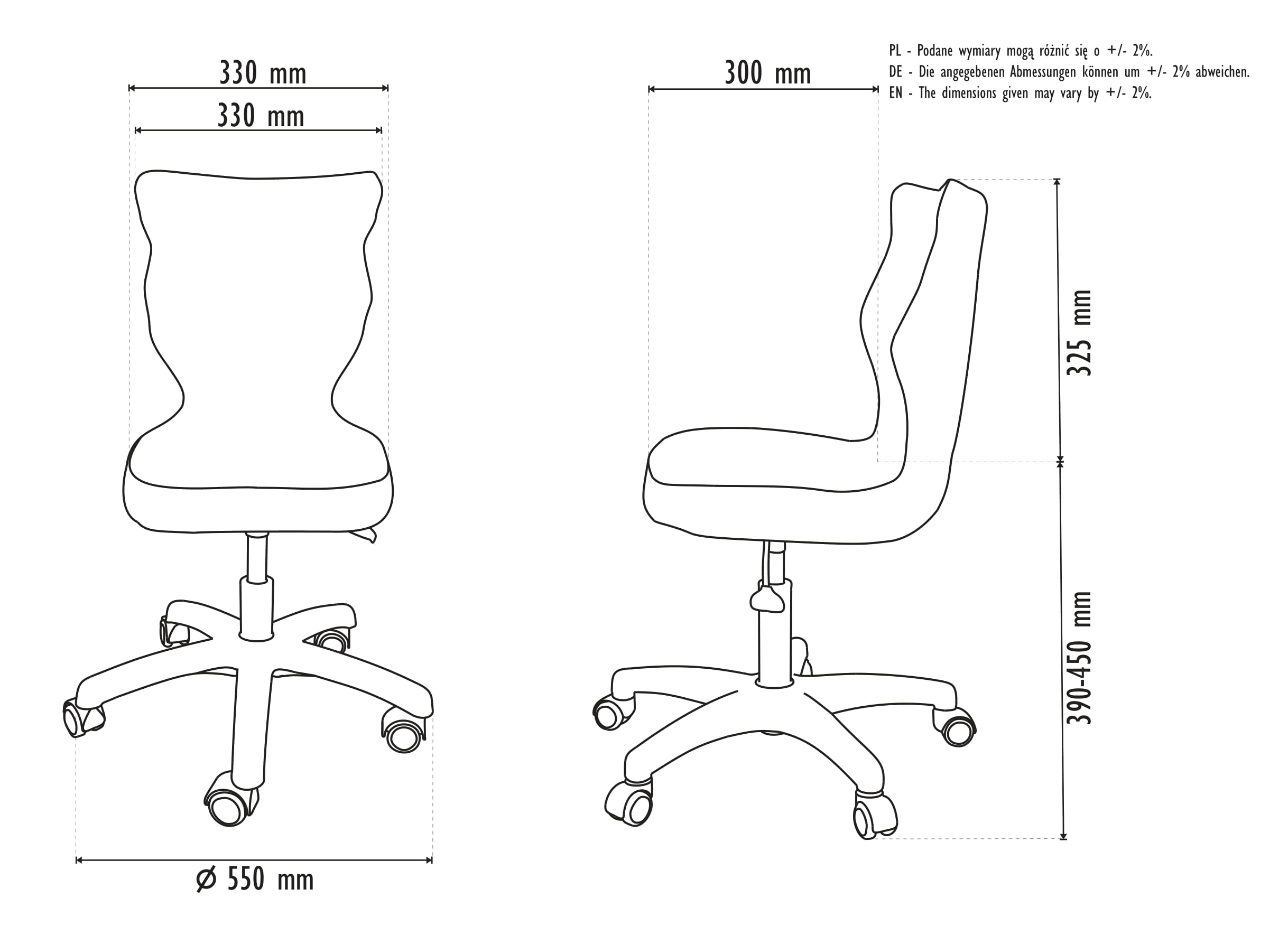 Krzesło dziecięce Petit Szary Velvet 05 rozmiar 3 - AA-A-3-D-A-VT05-B