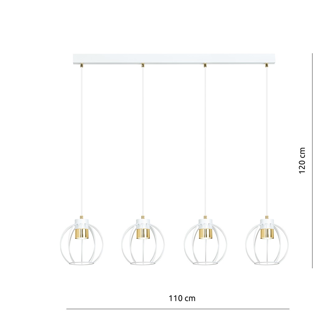 Lampa wisząca AJAX Czarny/Złoty 1224/4 - 1224/4