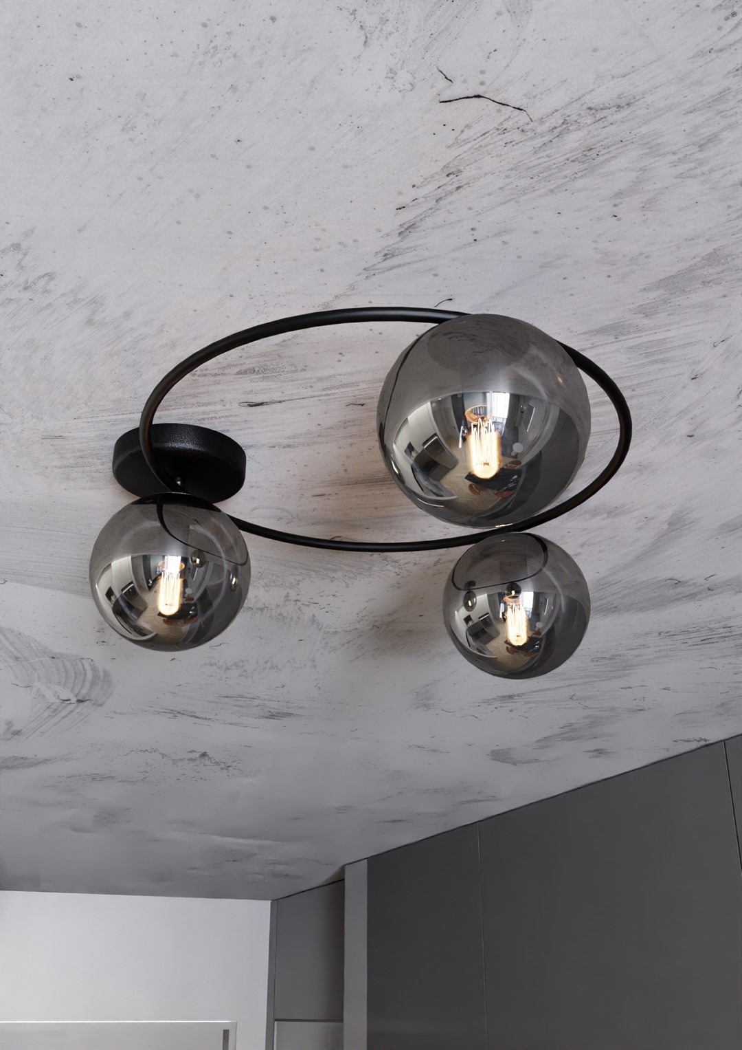 Lampa sufitowa SOPRA Czarny 1256/3 - 1256/3