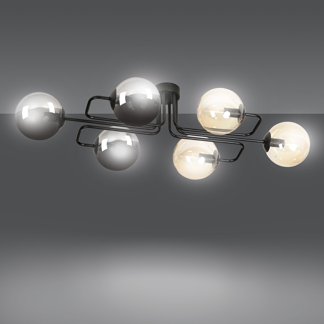 Lampa sufitowa BRENDI Czarny 834/6A2 - 834/6A2
