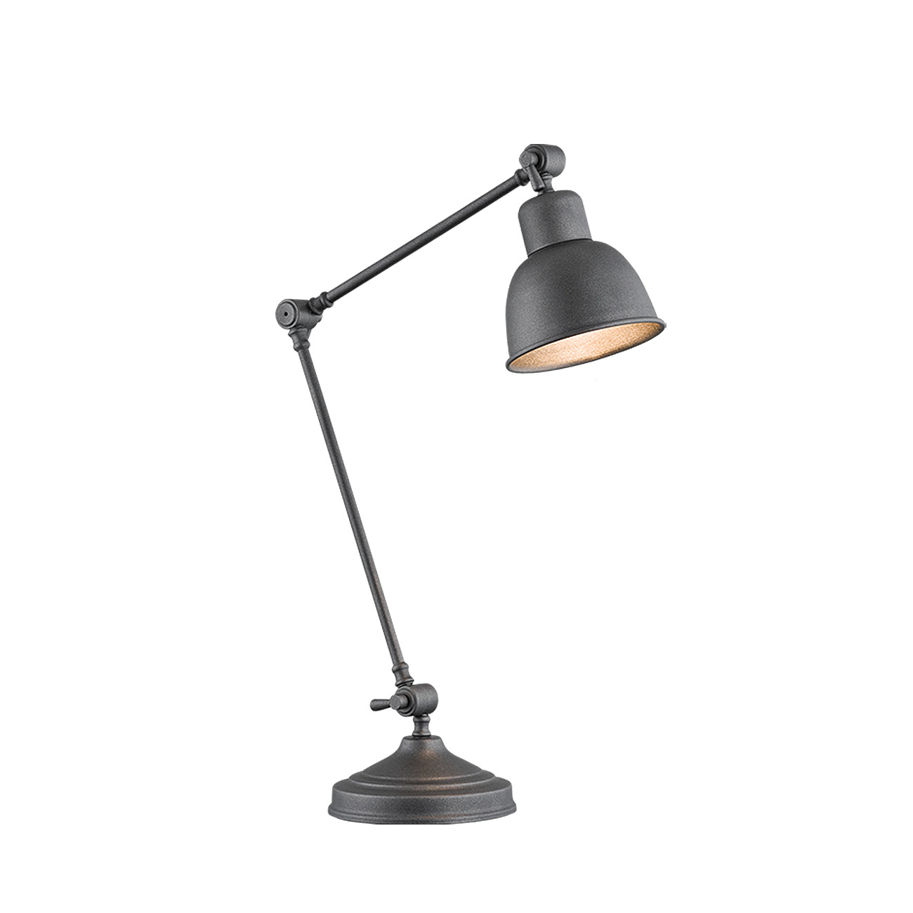 Lampa biurkowa EUFRAT metalowa antracytowa regulowana 45x29cm
