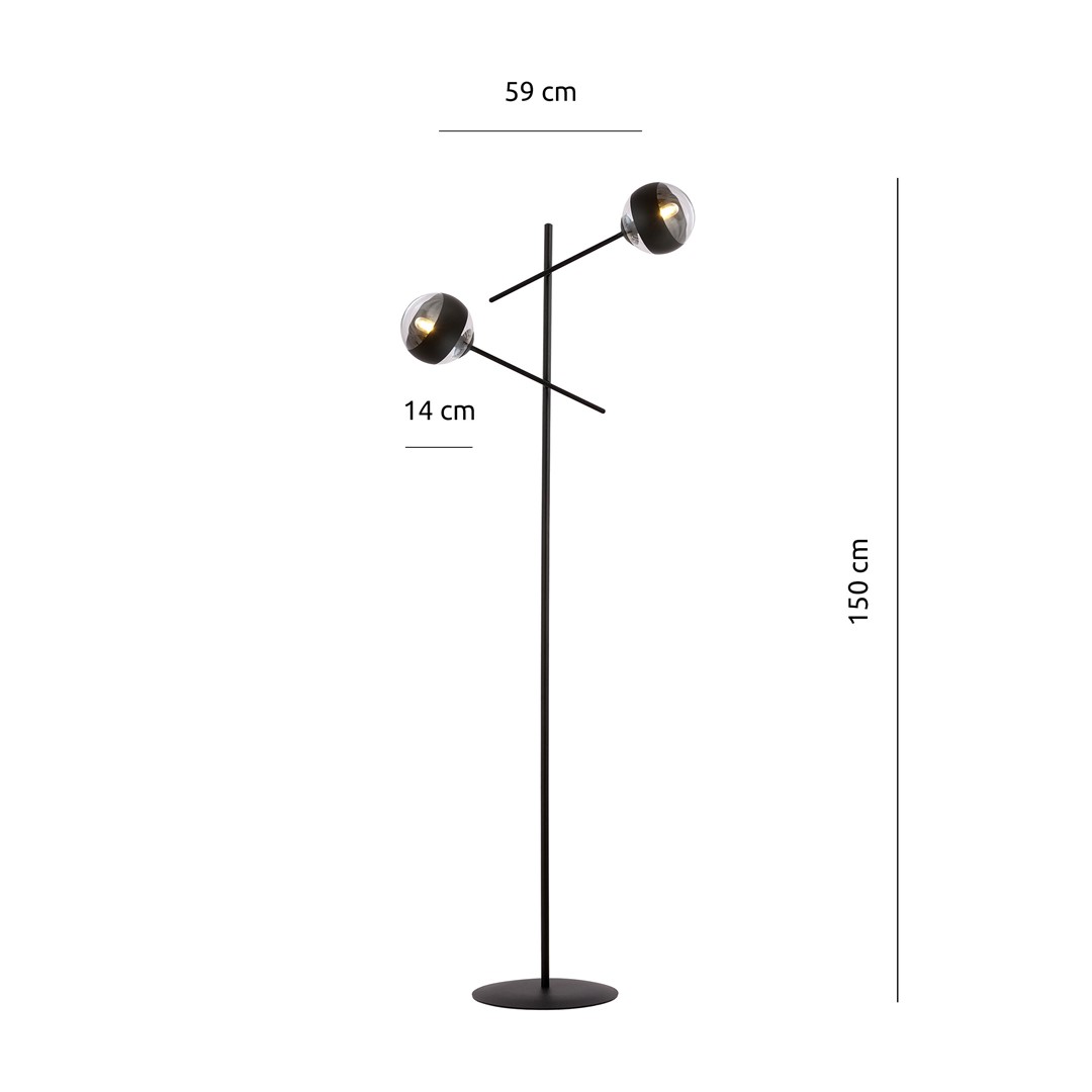 Lampa stojąca LINEAR Czarny 1168/LP2 - 1168/LP2