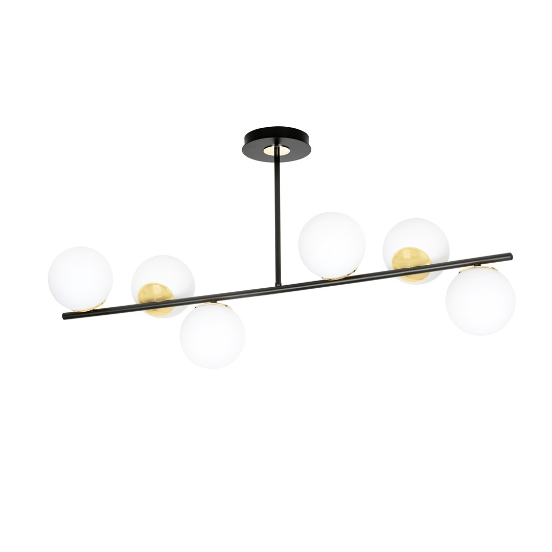 Lampa sufitowa FLOKI Czarny/Złoty 1022/6