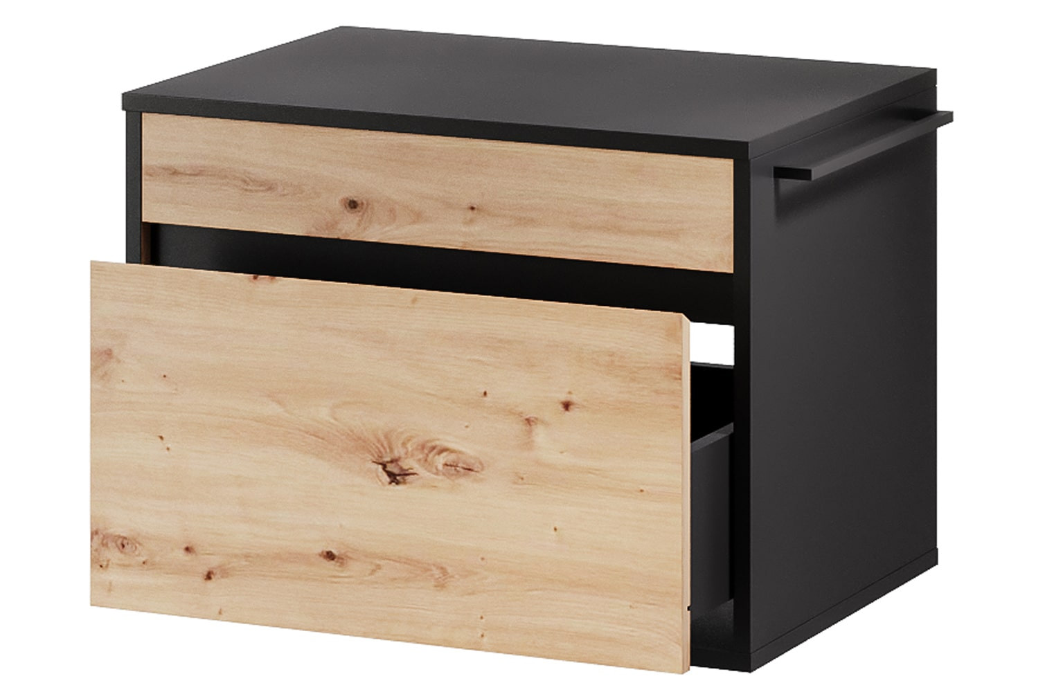MOSSA 69 Szafka wisząca 2D P dąb artisan/czarny - WG-100-1830