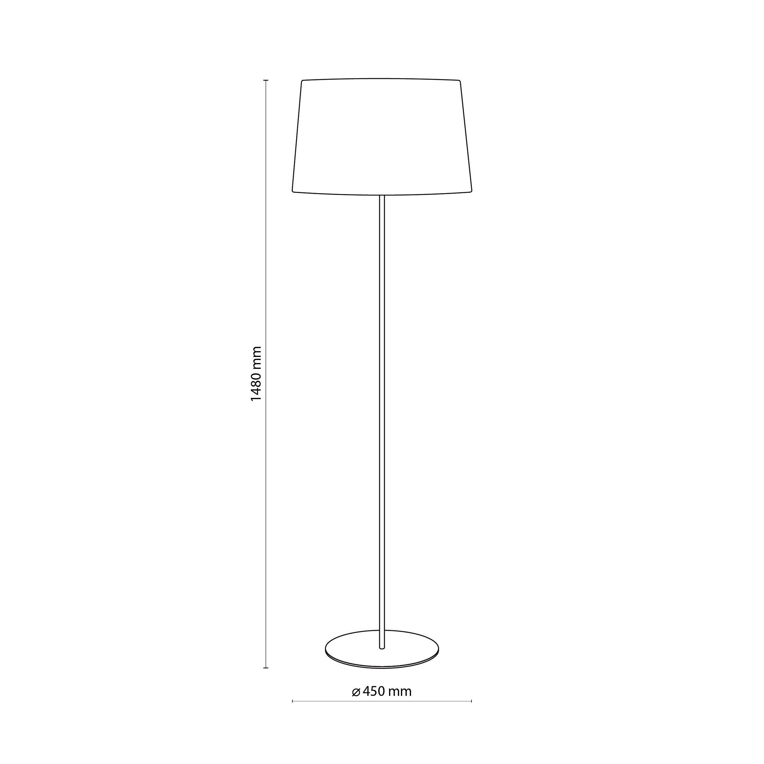 Lampa podłogowa MAJA biała 148x45cm - TK_2919