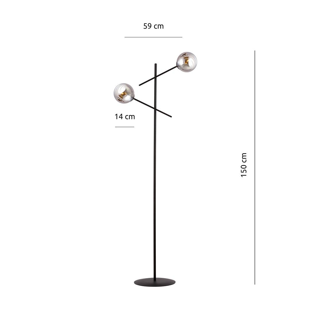 Lampa stojąca LINEAR Czarny 1167/LP2 - 1167/LP2