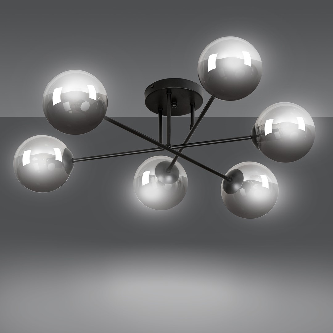 Lampa sufitowa BRENDI Czarny 832/6B - 832/6B