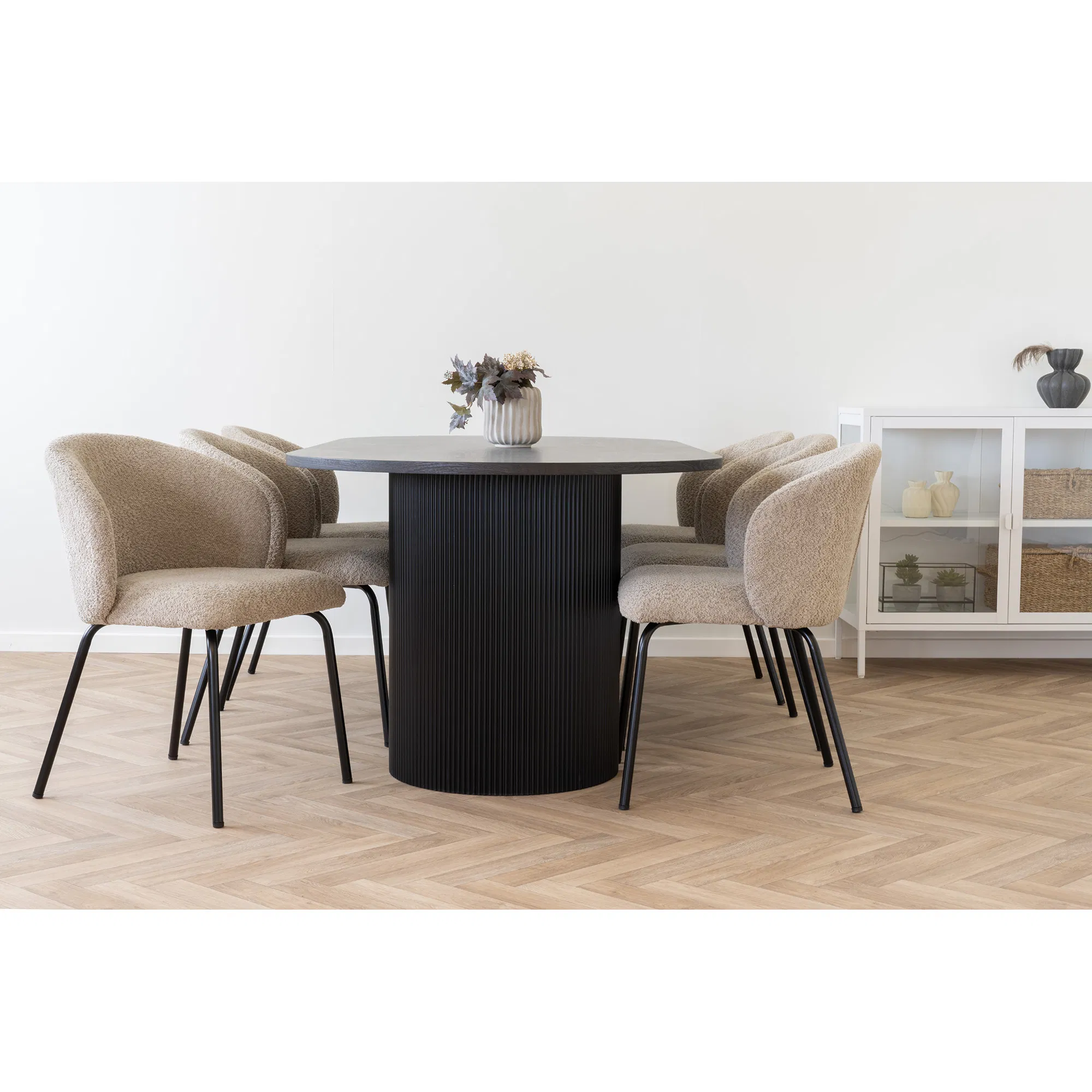 Stół okrągły BOAVISTA 1 Brązowy 200x100 - 2601010