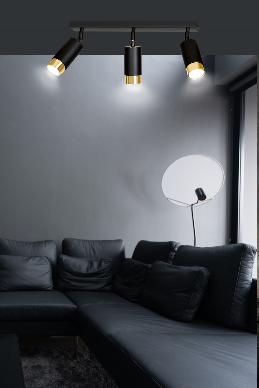 Lampa sufitowa  HIRO Czarny/Złoty 965/3 - 965/3
