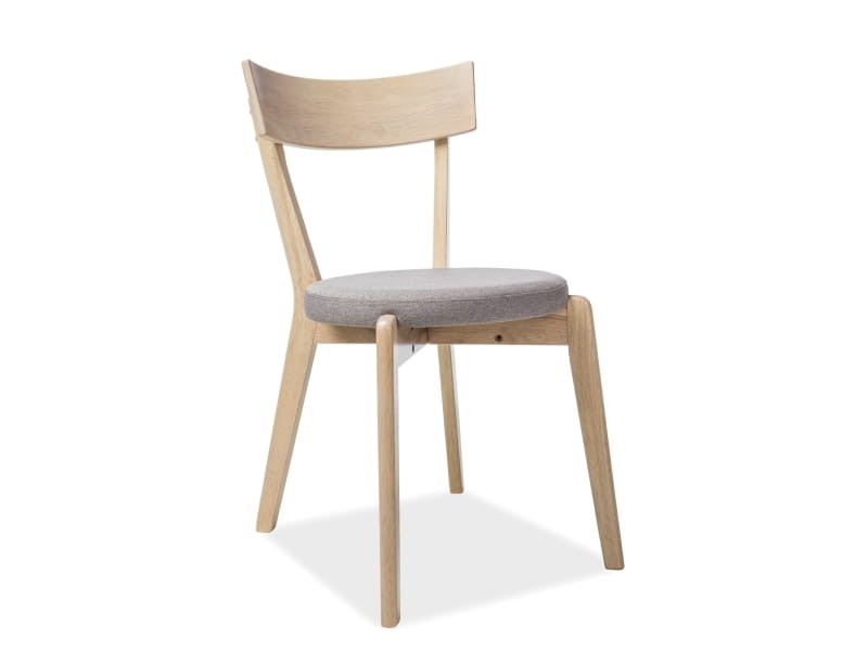 Krzesło NELSON drewniane szare/dąb miodowy Signal