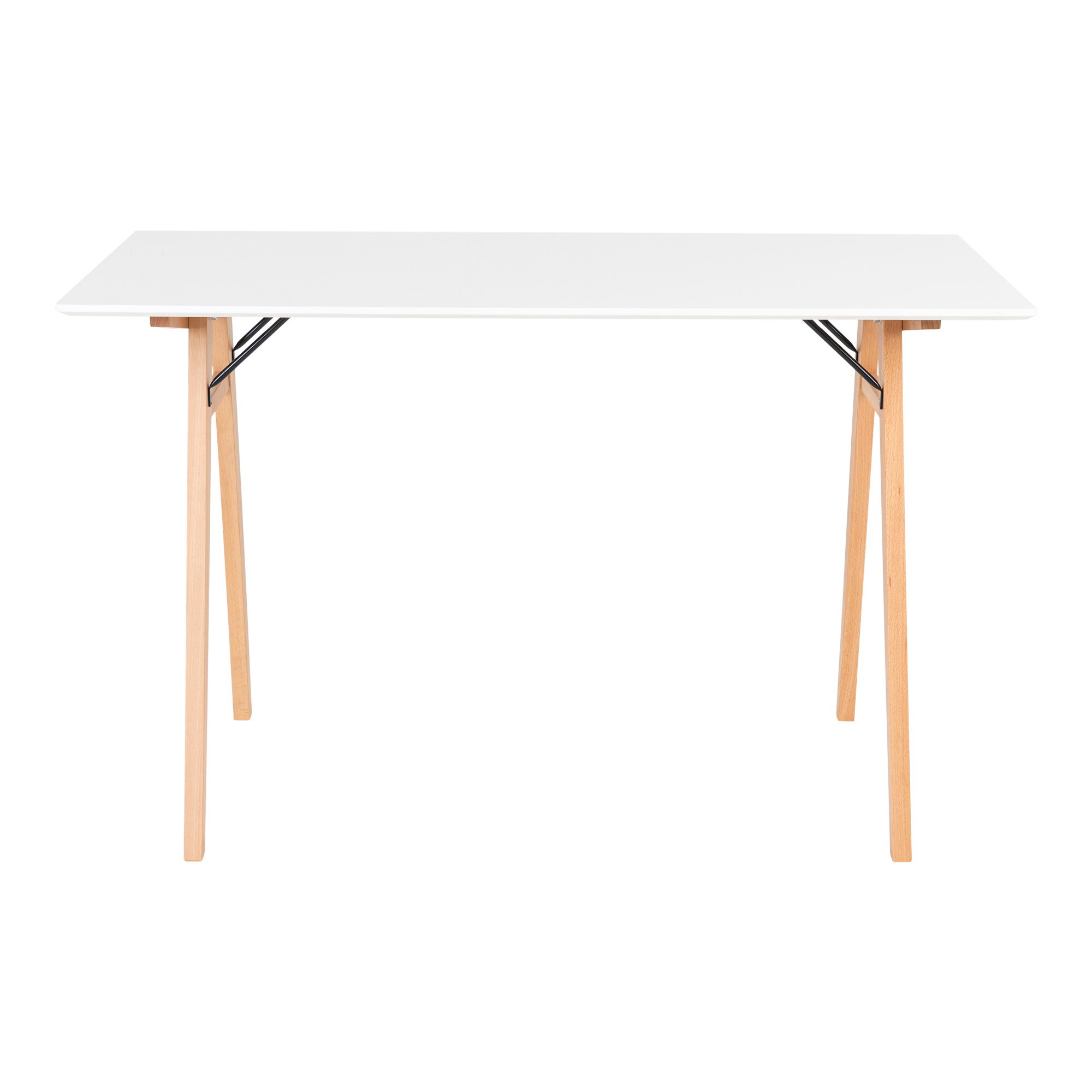 Biurko minimalistyczne VOJENS 60x120 - biały, naturalny - 2402020