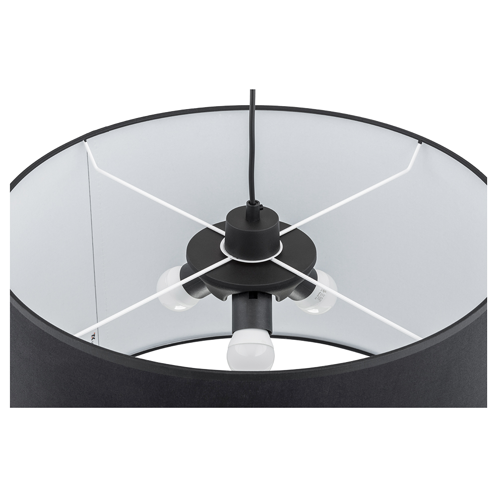 Lampa wisząca RONDO czarna biała wewnątrz okrągła 120x50cm - TK_3465