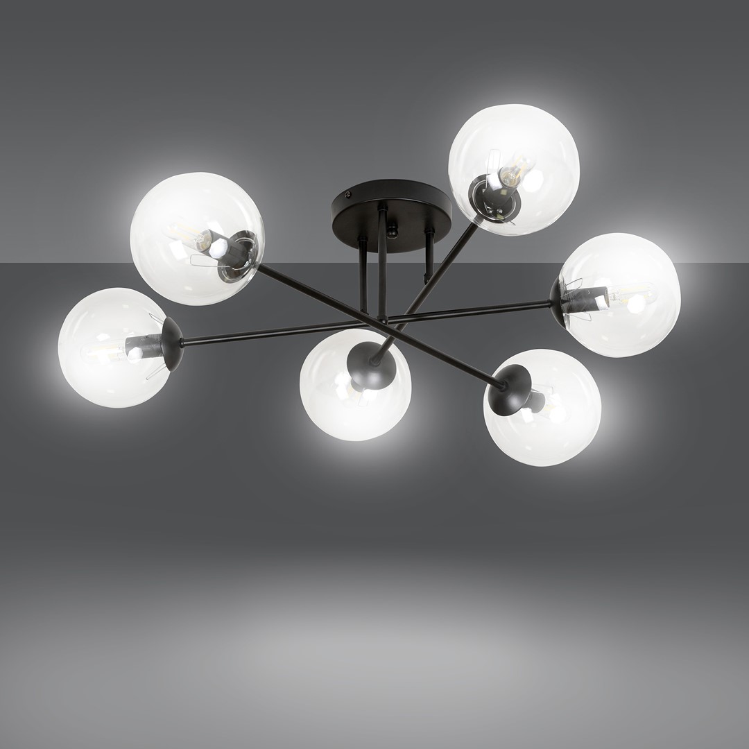 Lampa sufitowa BRENDI Czarny 831/6B - 831/6B