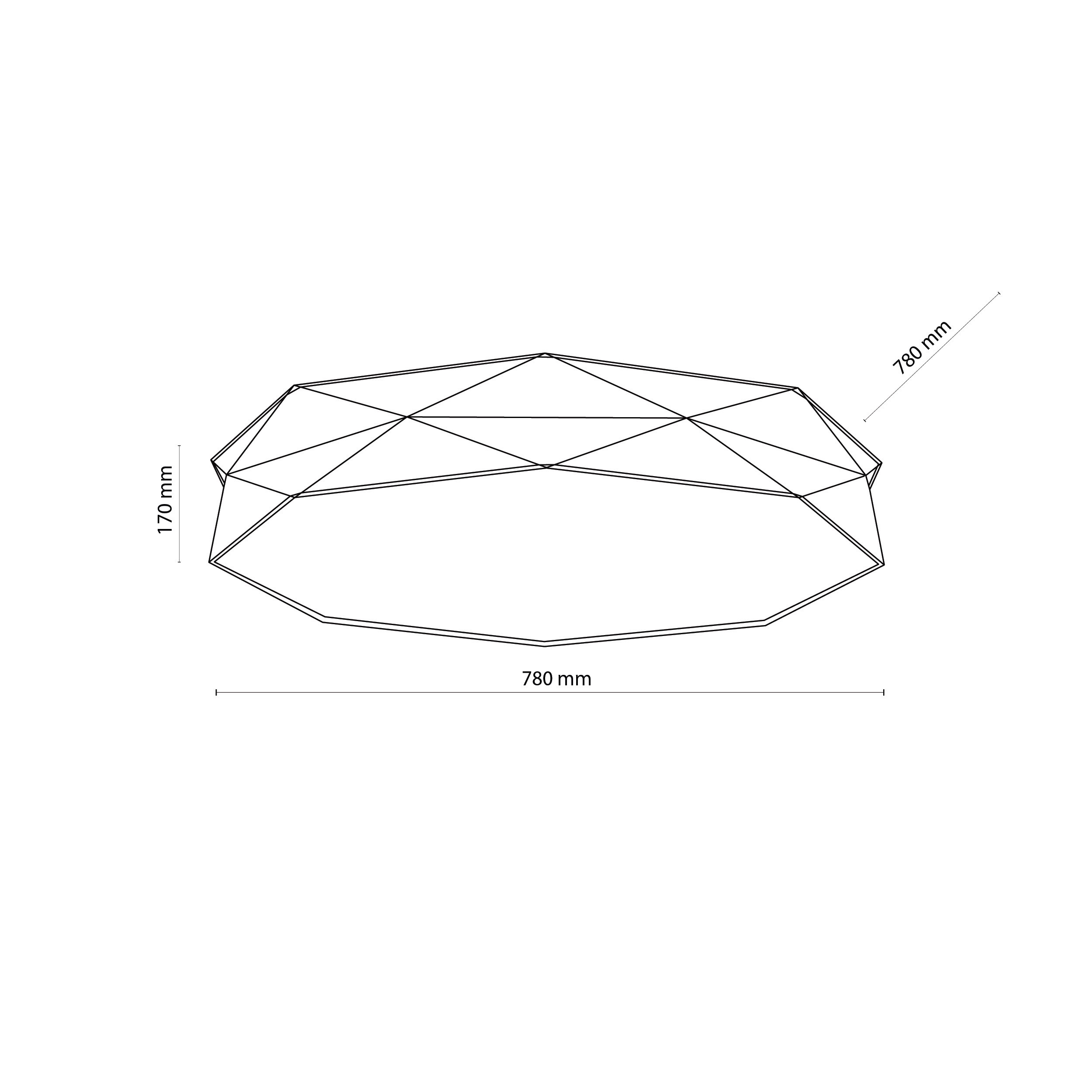 Lampa sufitowa KANTOOR szara z białym kloszem 78x17cm - TK_4223