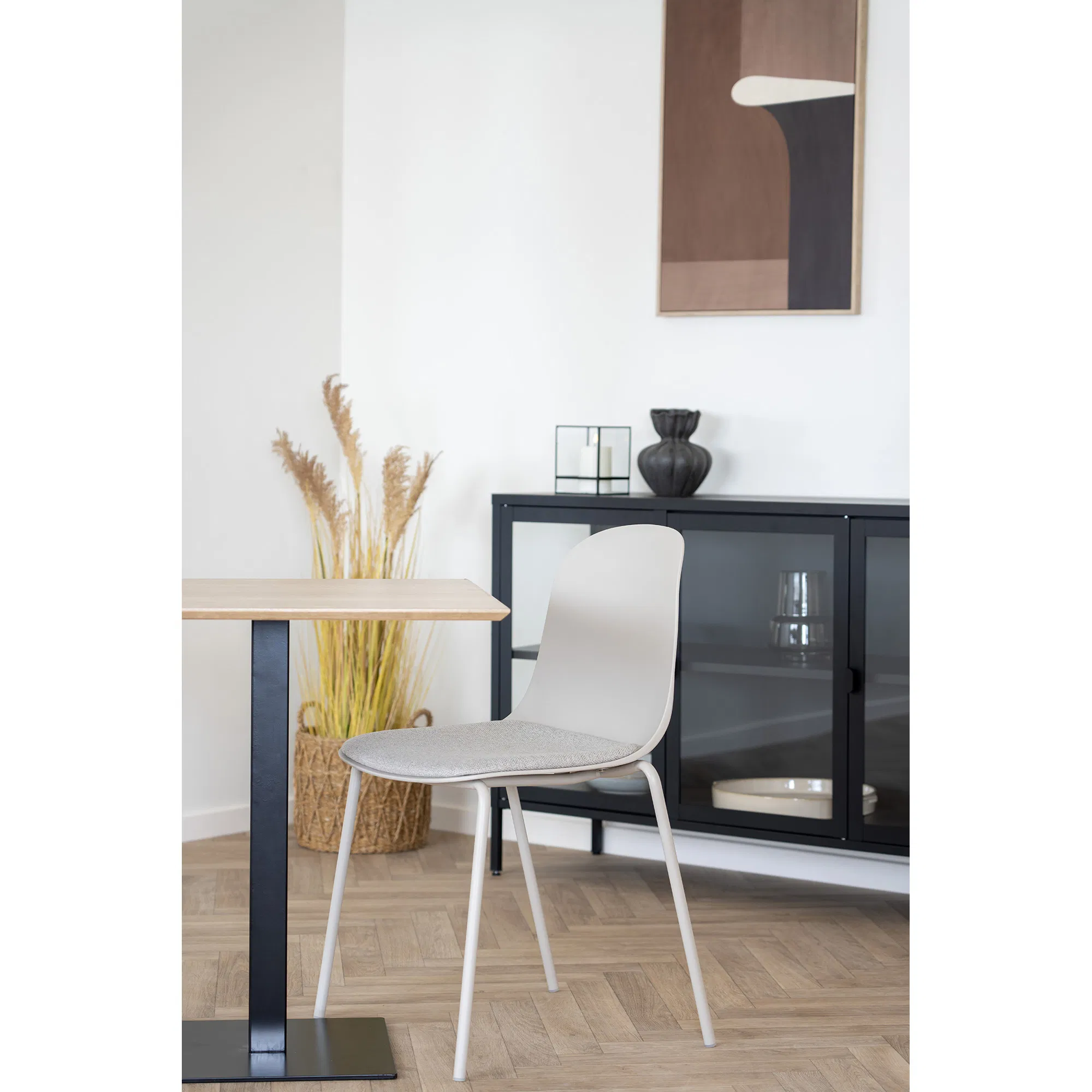 Stół na metalowej podstawie FANO kwadratowy - efekt drewna 70x70 cm - 2250001