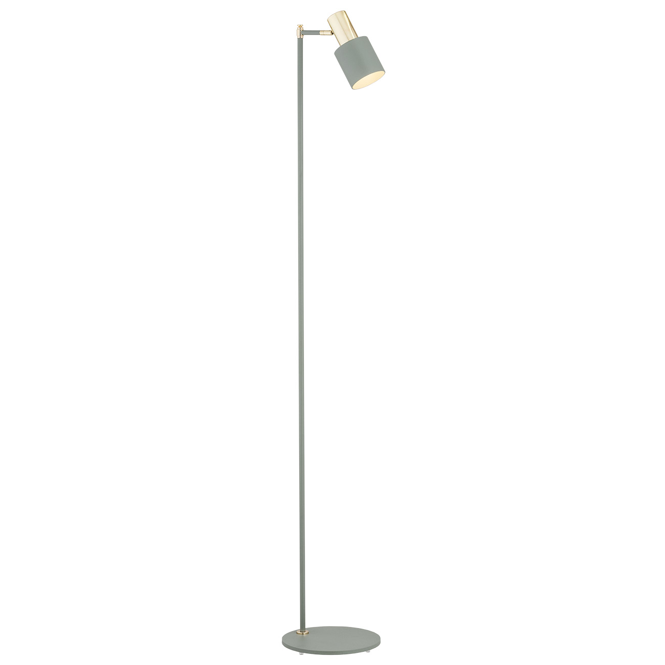 Lampa podłogowa DORIA metalowa szałwia mosiądz 160 cm regulowana
