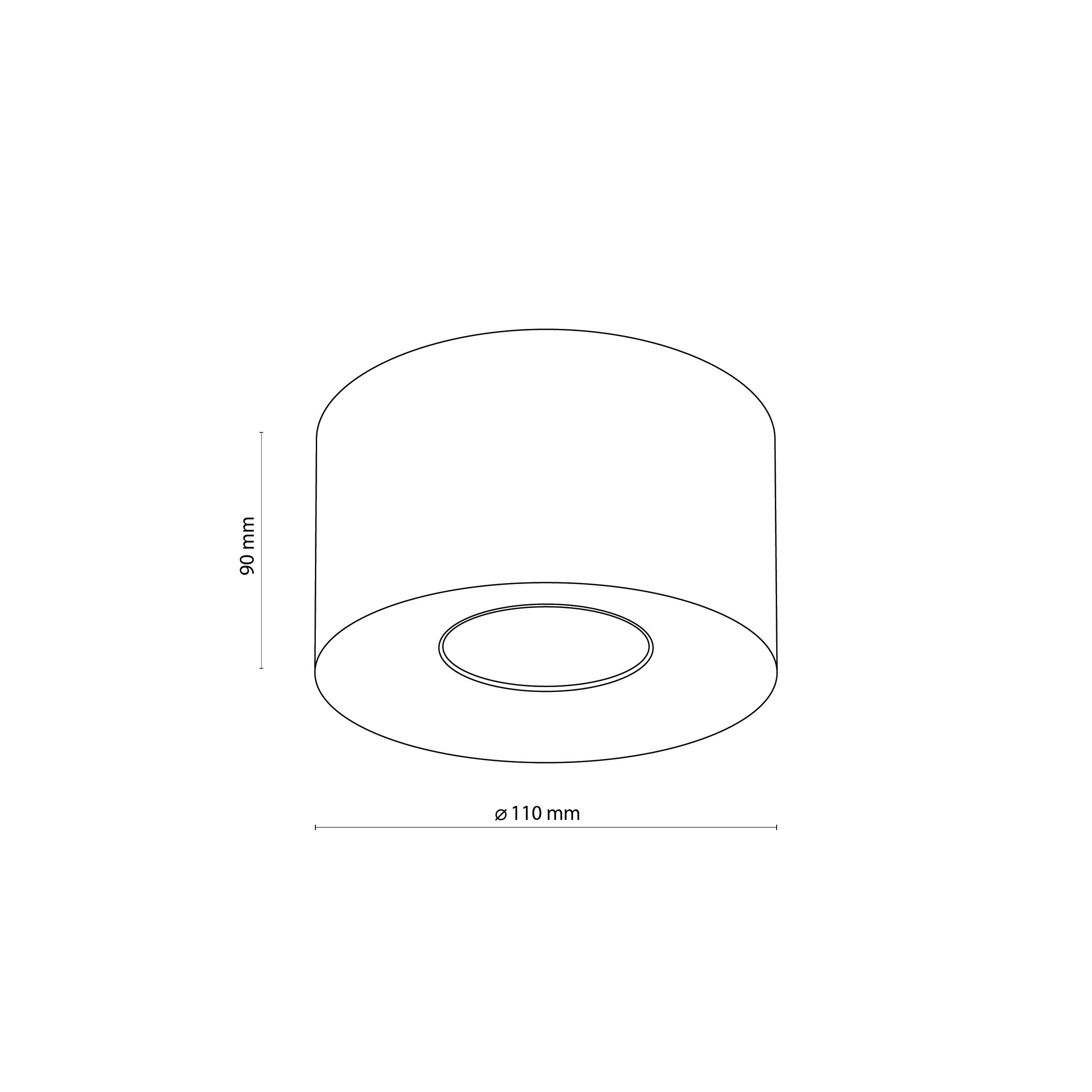 Lampa sufitowa ORION biała okrągła 11x9cm - TK_3234