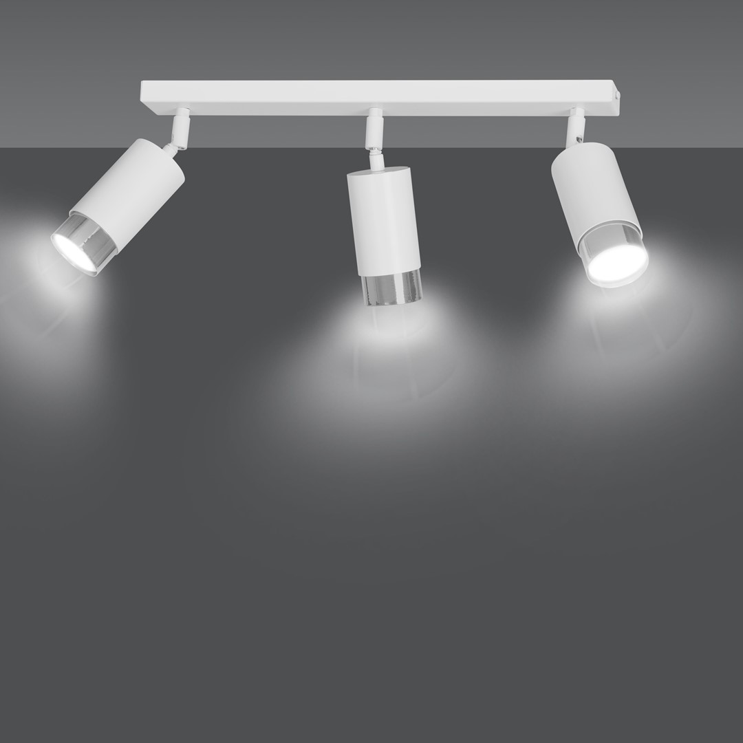 Lampa sufitowa  HIRO Biały/Chrom 962/3 - 962/3