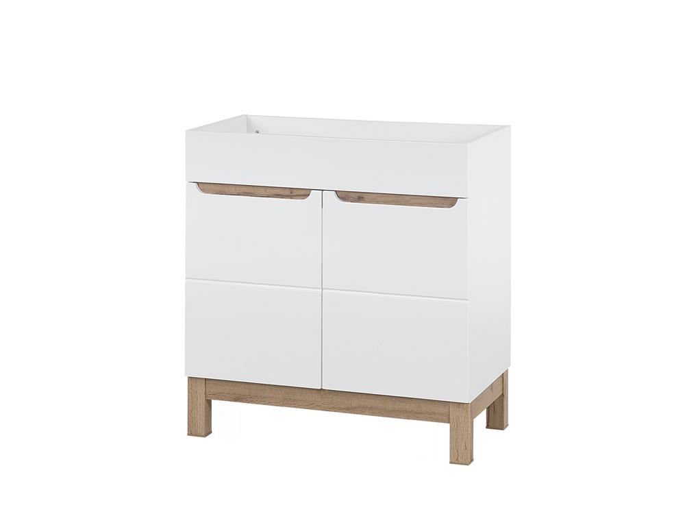 Szafka pod umywalkę BALI biała dębowa 84x80x46cm - BALI_WHITE_821_-80_CM_FSC