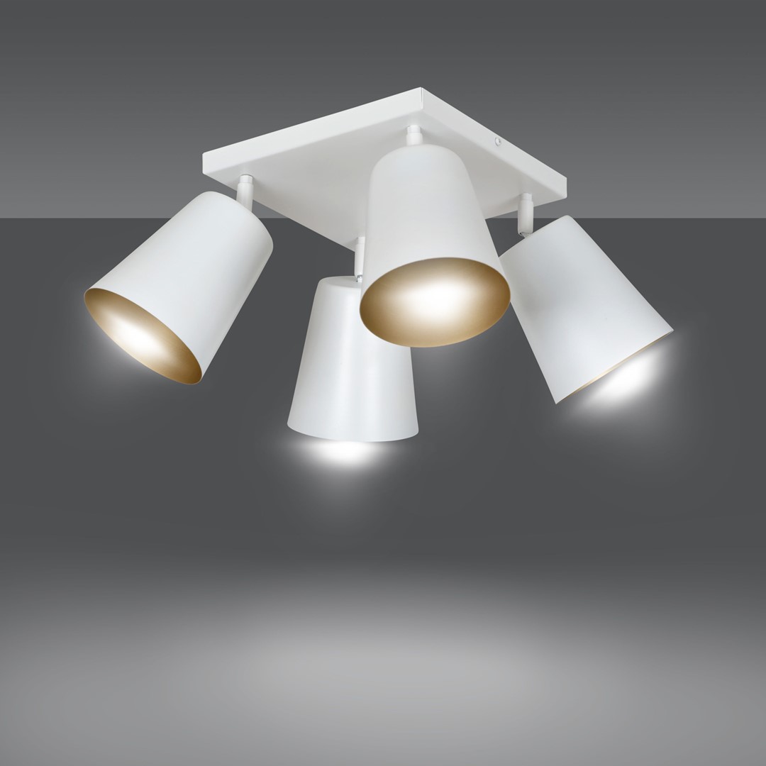 Lampa wisząca PRISM Biały/Złoty 407/4 - 407/4