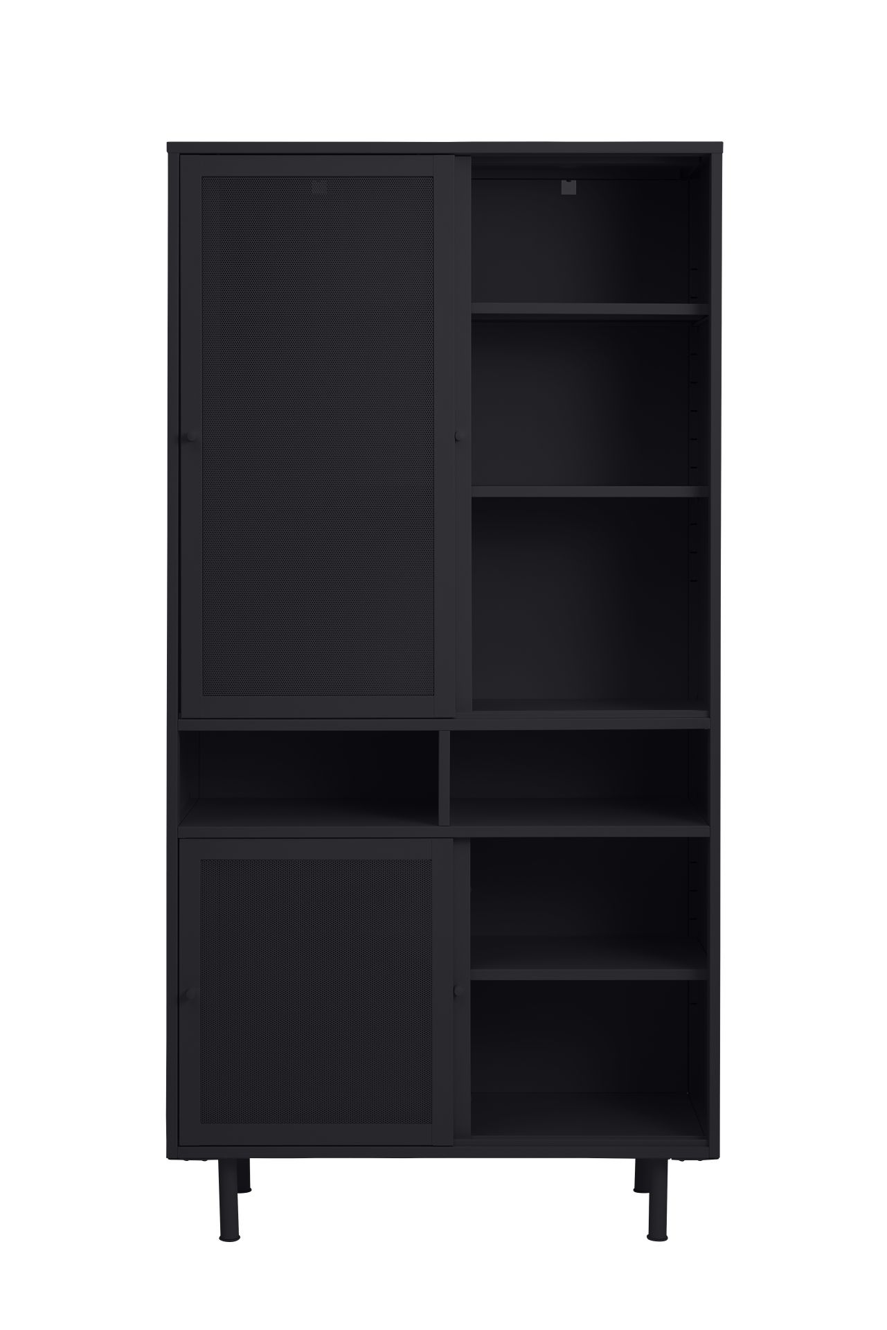 Szafka metalowa 2-drzwiowa VEEP - czarna - UN_50240001