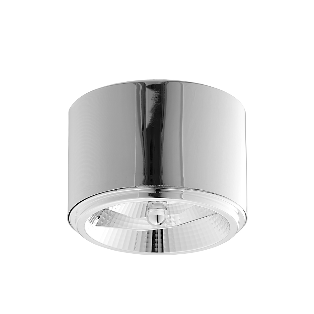 Lampa sufitowa MORIS srebrna okrągła 11x8cm