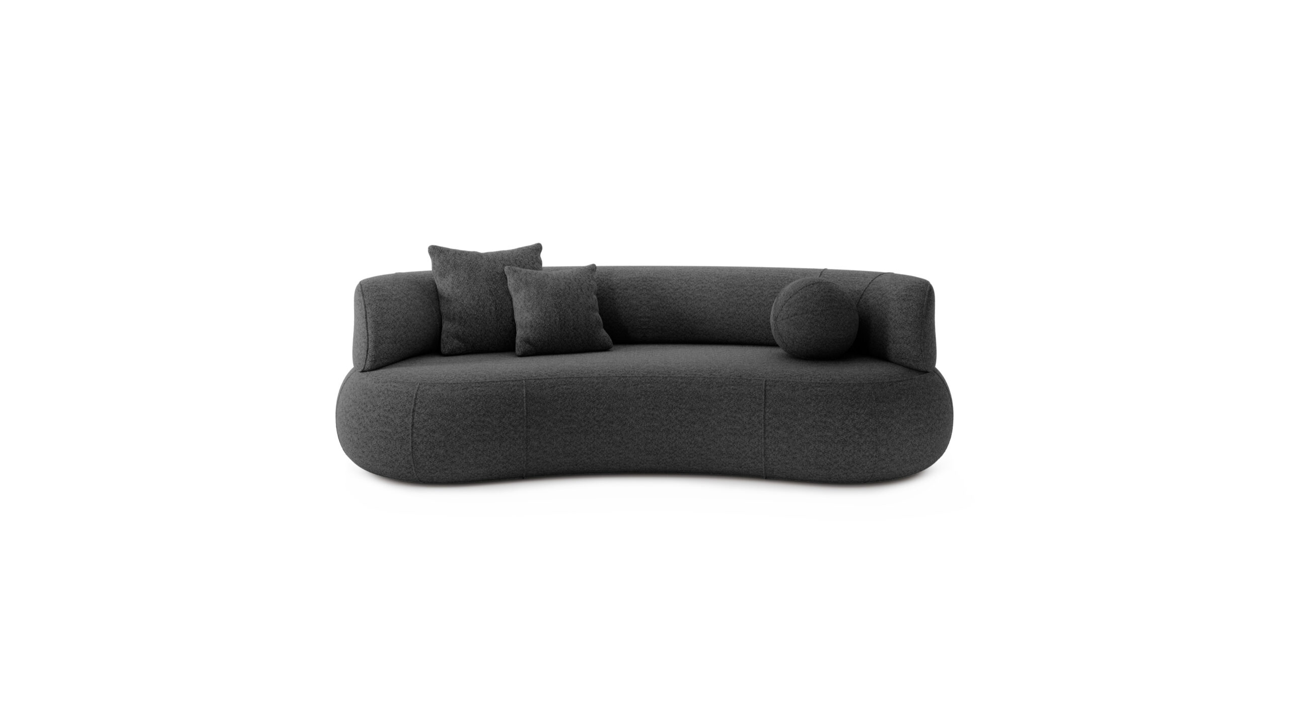 Sofa modułowa SOUL TWO ARM - tkanina Abriamo 08 grafitowy - SOUL_SOF_ABRIAMO08_2A