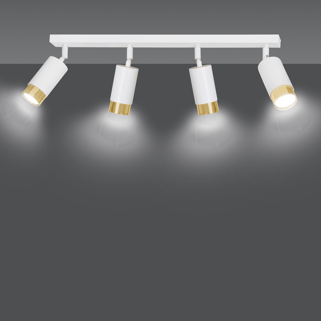 Lampa sufitowa HIRO Biały/Złoty 963/4 - 963/4