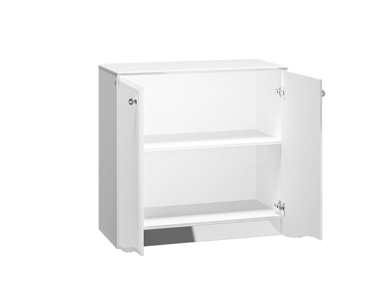 Komoda 2-drzwiowa GLAMOUR 09 - biały połysk - 1GLAM09-001
