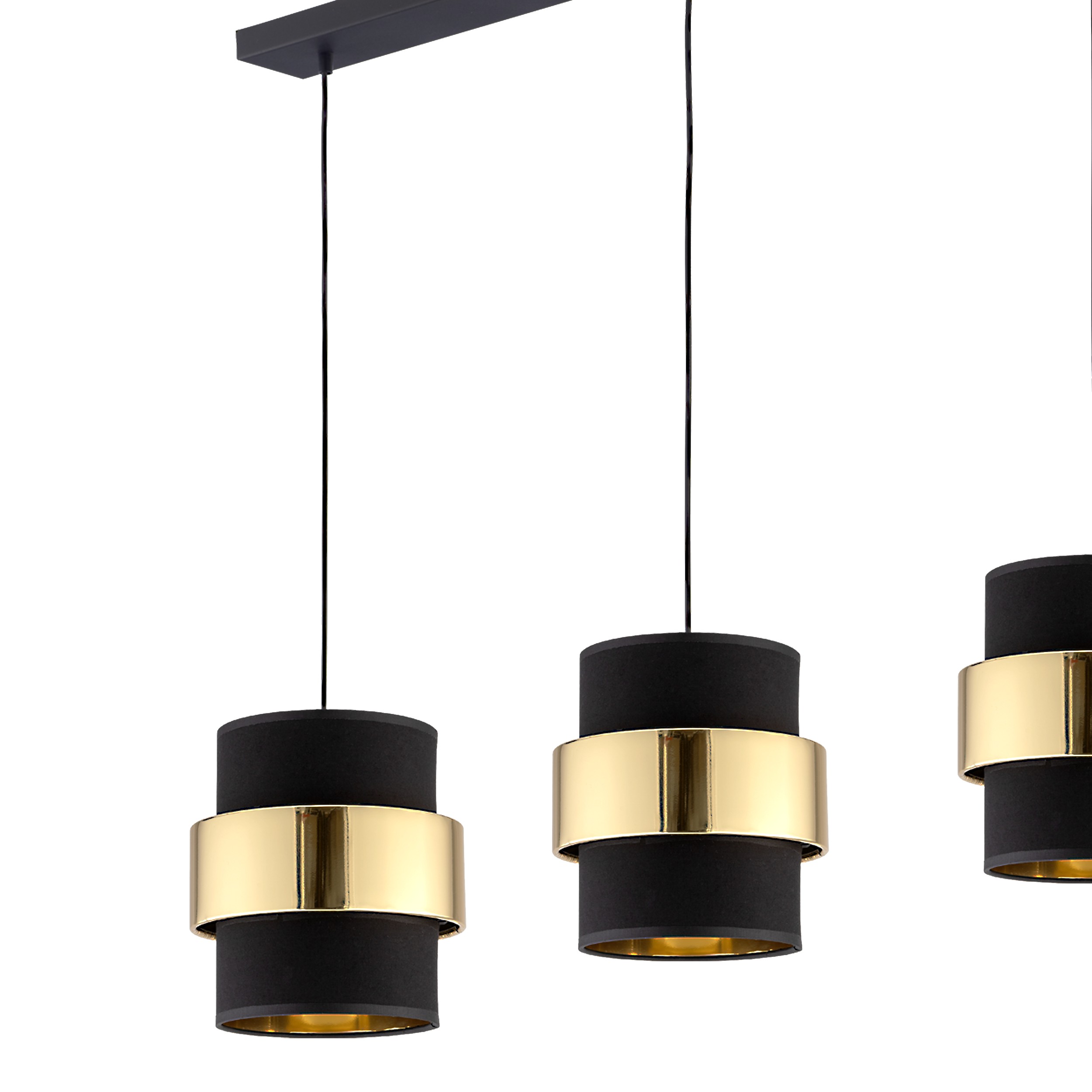 Lampa wisząca CALISTO czarna ze złotymi elementami 110x117x20cm - TK_4378