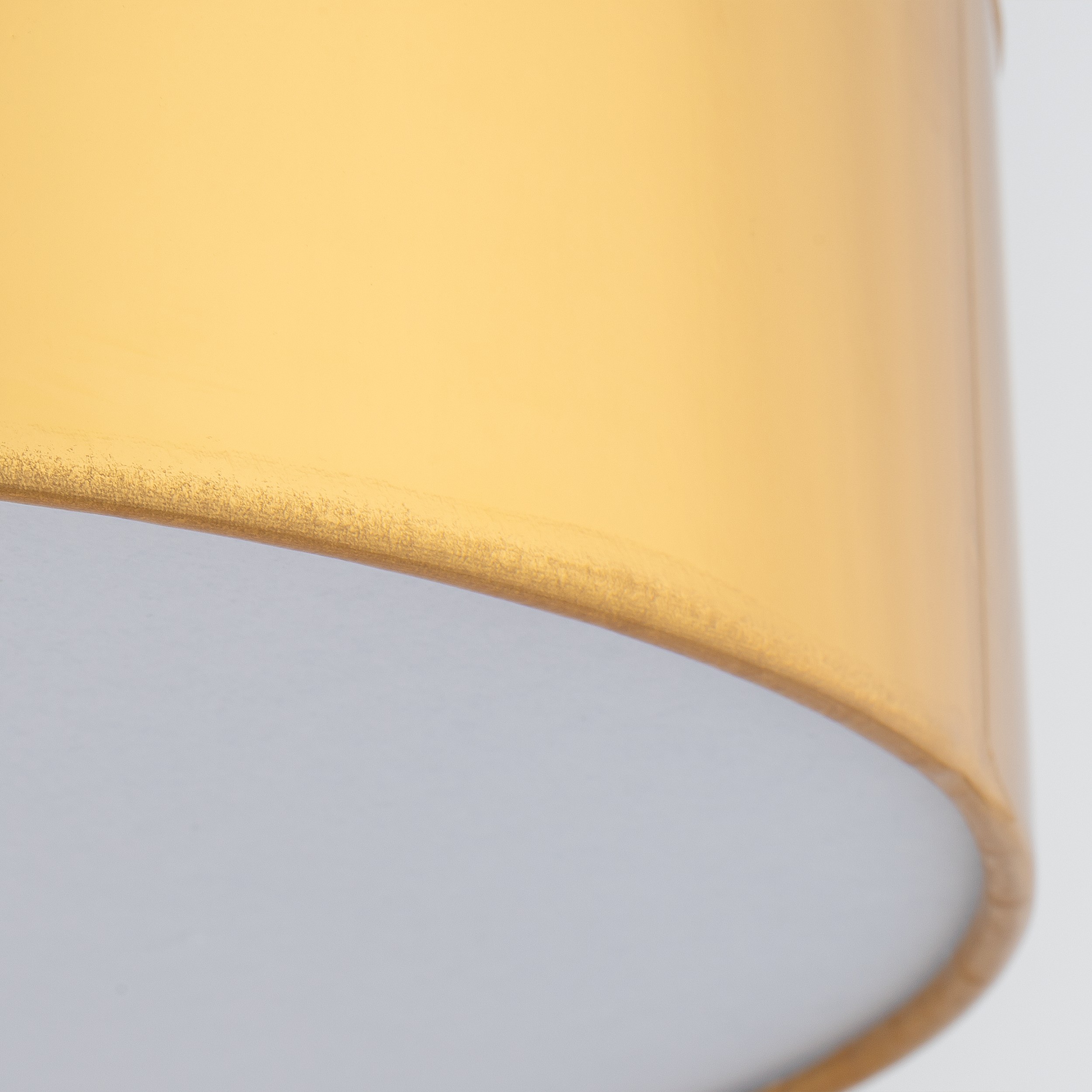 Lampa sufitowa RONDO złota z białym kloszem okrągła 45x15cm - TK_4842