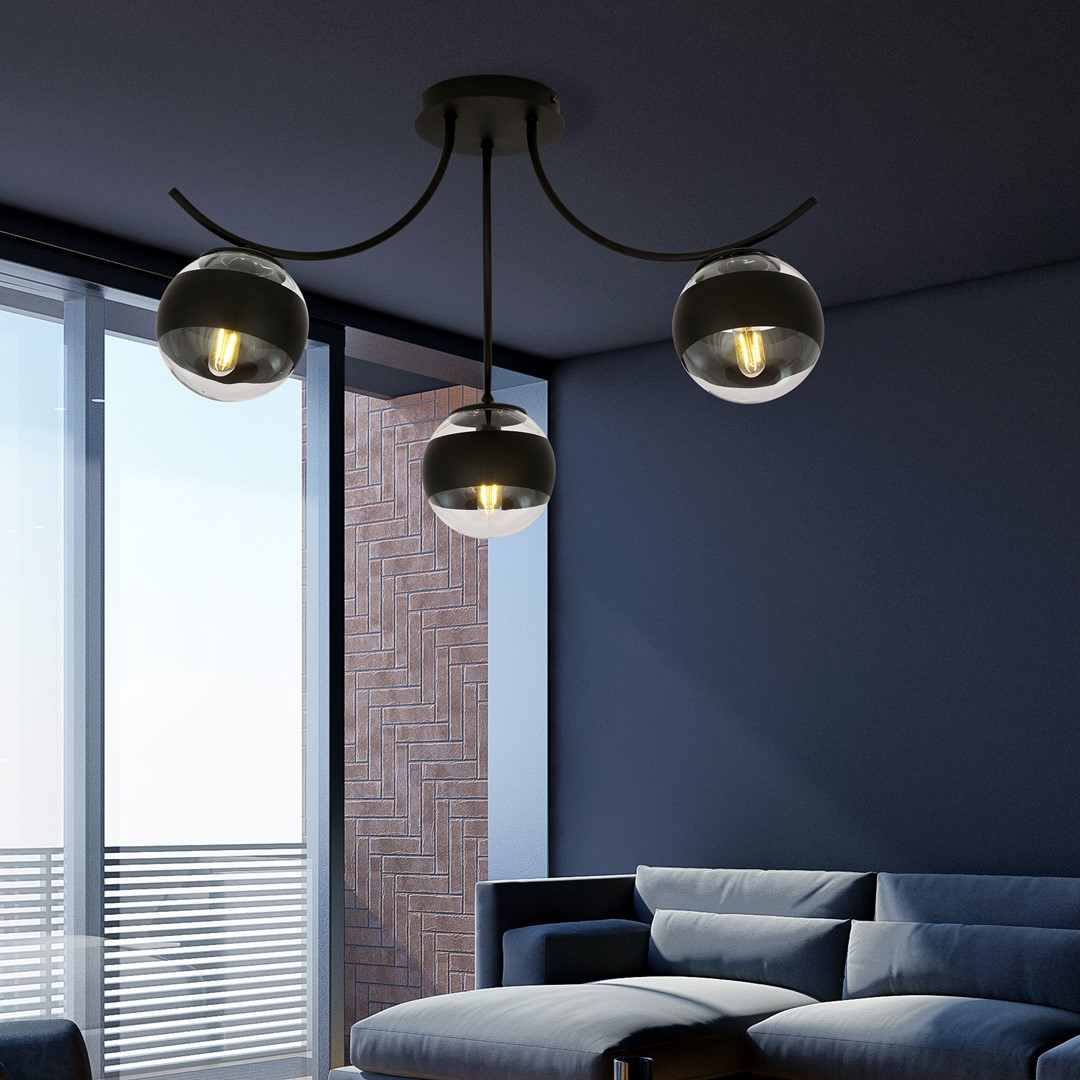 Lampa sufitowa  BOSTON Czarny 1111/3 - 1111/3