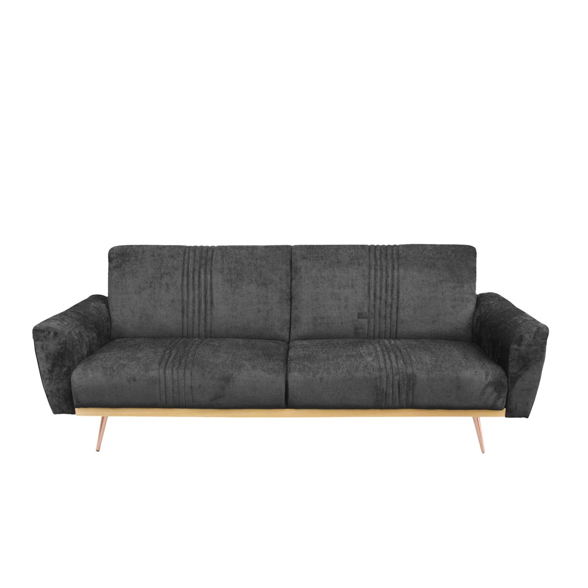 Sofa 3-osobowa z funkcją spania SAMTIGE czarna 212x84x86.5 cm - HO_219792