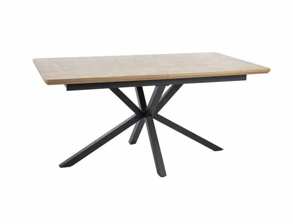 Stół rozkładany LOGAN Dąb, Czarny Mat 160(200)x90