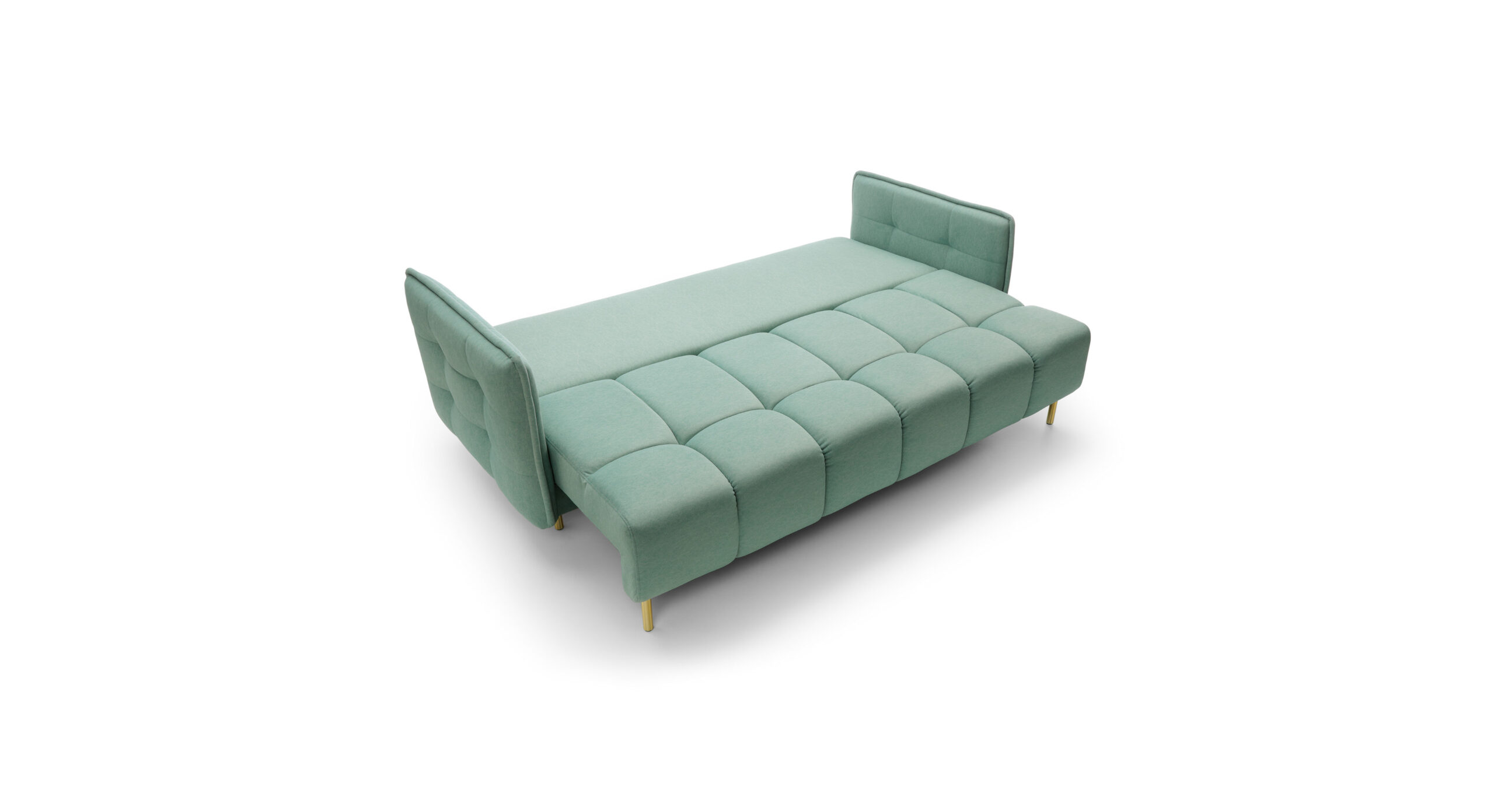 Sofa rozkładana CAVOLA GOLD funkcja spania - tkanina Castel 34 miętowy - CAVOLA_SOF_CASTEL34