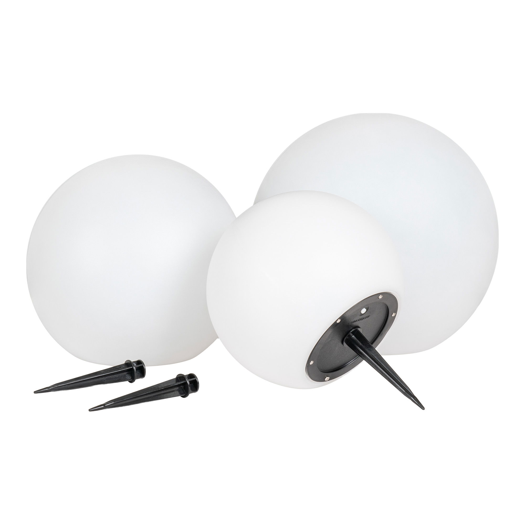 Lampa ogrodowa solarna wbijana LIFTON (zestaw 3 szt.) - biała